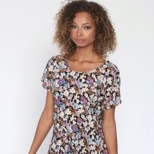 Vintage 90s style mini floral dress